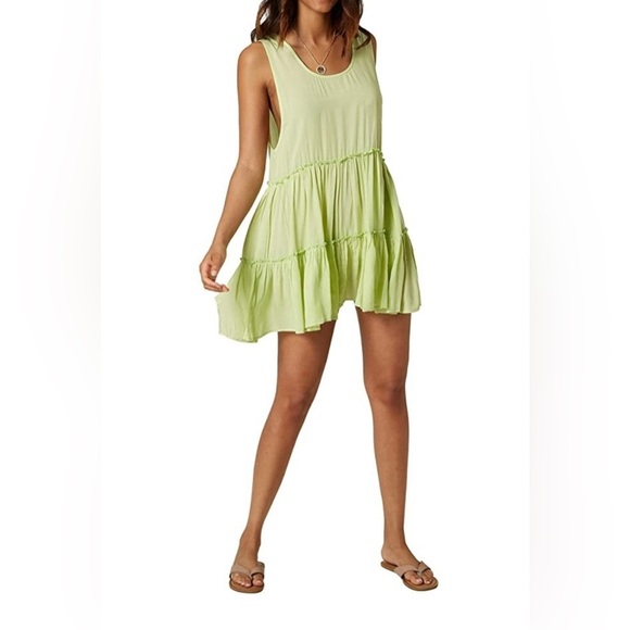 O'Neill Other - O'Neill Juniors' Mint Green Linnet Tiered Swimsuit Cover Up Dress Medium